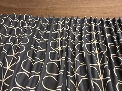 Orla Kiely Linear Stem Cool Grey Curtains Hand Sewn Made To Measure Ebay
