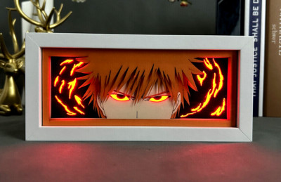 Bleach Ichigo Kurosaki Anime Manga Decor USB Light Box Night Light Shadow Box