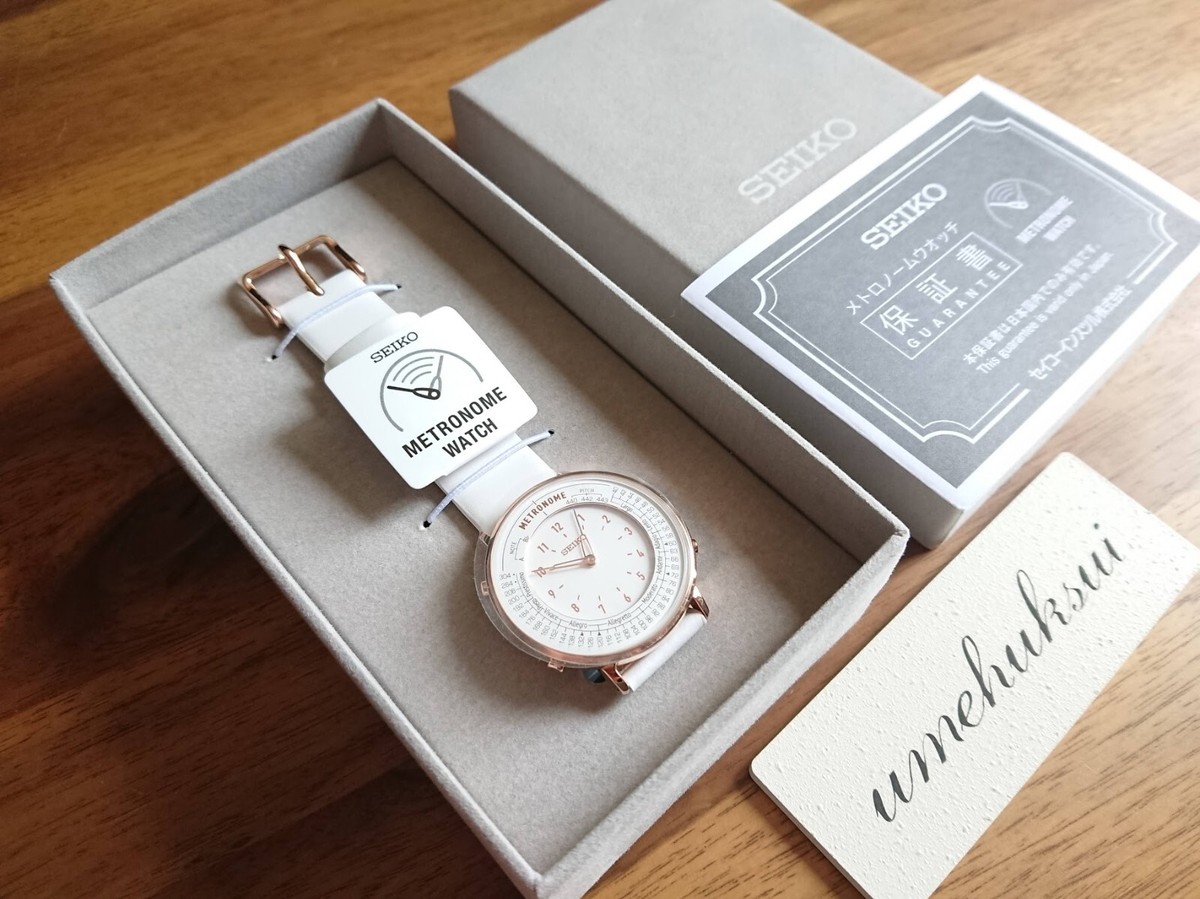 SEIKO Metronome Watch Standard Line Color White SMW002A Wristwatch