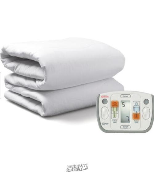 Sunbeam California King Polyester Heated Mattress Pad w/ 10 Heat Settings,  White 27045750318 | eBay