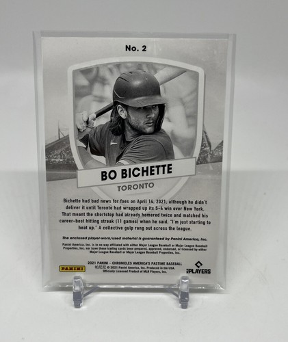 2021 Panini Chronicles Bo Bichette America's Pastime Swatch Relic #2 - Picture 2 of 2
