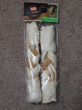 1 Package of 2 Hartz Combo Rawhide Pig Skin Chew 10" Bones 8.4oz Large Dog F/S
