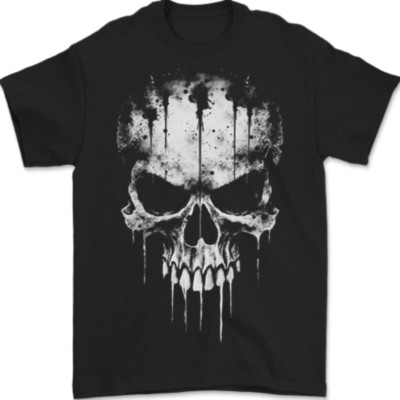Dripping With Evil Skull Goth Gothic Heavy Metal Herren Maglietta 100% Baumwolle