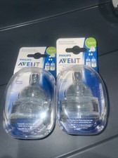 2 Packs of 2 Philips AVENT Anti-Colic Slow Flow Nipples 1m 1 month 4 Total NEW