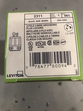 New Leviton 2311 Locking Plug 20 Amp 125 Volt