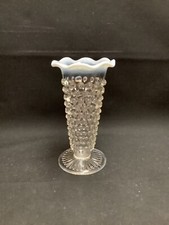 Fenton French Opalescent Hobnail Footed Vase c.1940-50's Mint Condition