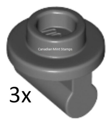 New Lego 3x Dark Bluish Gray Plate Round 1x1 with Bar Handle on Long Stem 79194