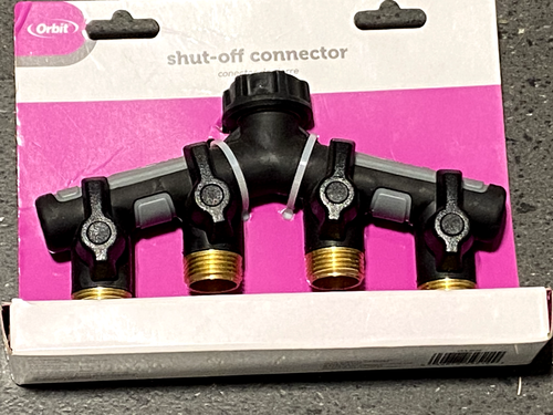 Orbit 4-fach Durchflussbegrenzter Wasserabsperrung für Wasserhahnschlauch NEU - Bild 1 von 2