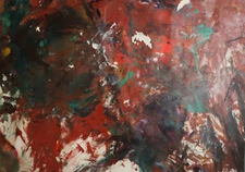 Abstract expressionism vintage oil painting