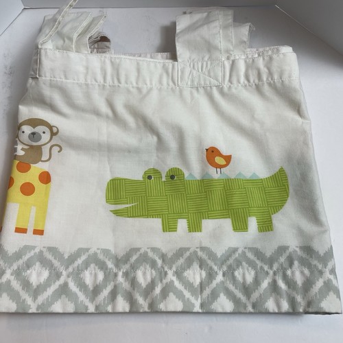 Circo Nursery Tab Valance Set Elephant Monkey Alligator Giraffe 2 Panels 54x14.5