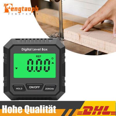 Digital LCD Winkelmesser mit Magnetfuß Wasserdicht Level Box Winkelmessgerät DE