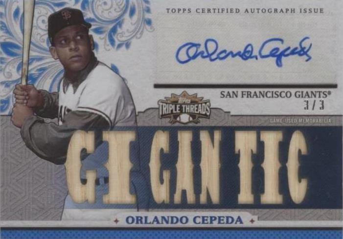 2014 Topps Triple Threads - Autograph Relics Orlando Cepeda #TTAR