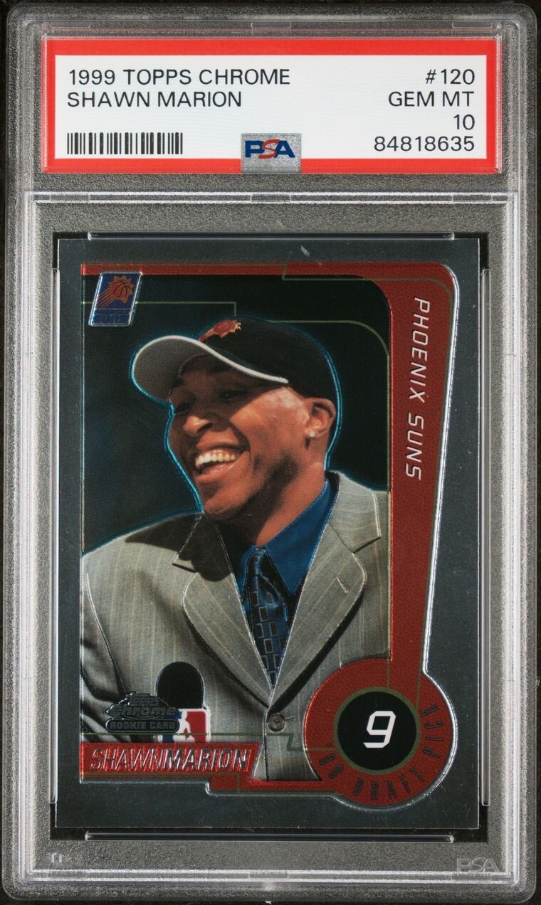 1999 Topps Chrome Shawn Marion #120 Rookie RC Phoenix Suns PSA 10 Gem Mint