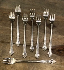 English Gadroon by Gorham Sterling Silver Set of 8 Cocktail Forks 5 3/8"