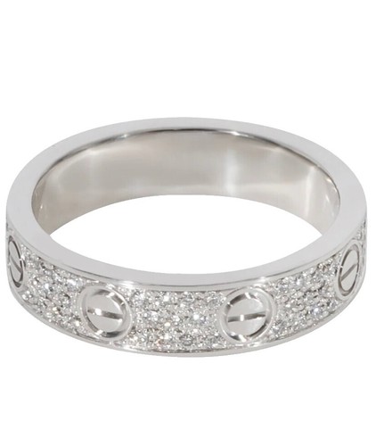 Cartier Mini Love Ring 18Kwg White Gold #304149C14B Cartier Love 18K White Gold Mini Diamond Ring – The Back Vault main image 4