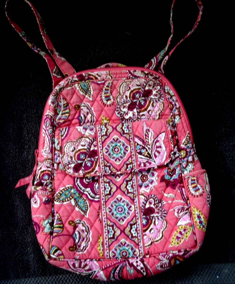 Vera Bradley Call Me Coral Backpack Adjustable Straps | eBay