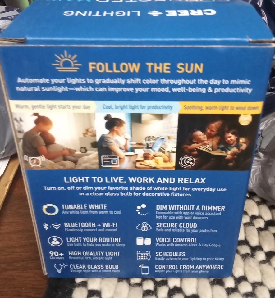 CREE Connected Max 60 Watt EQ A19 Tunable White Dimmable Smart LED Light Bulb - Image 3 of 4