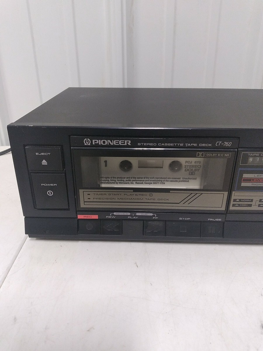 Vintage Pioneer CT-760 Stereo Cassette Tape Deck Player Japan