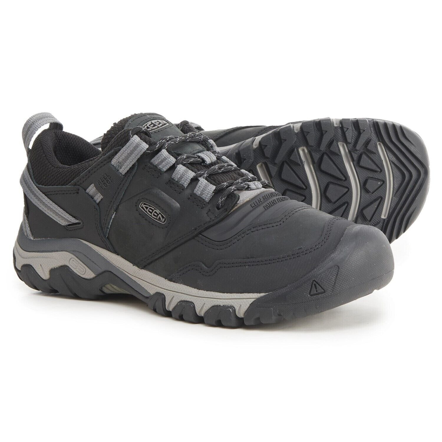 Scarpe da trekking basse Keen da uomo taglia 9 5 Ridge Flex nere sneaker da trail impermeabili