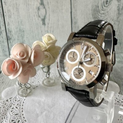BURBERRY BU7106 Watch Chronograph Used From Japan Check description