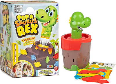 Popping Dinosaur Family Game Popasaurus Rex Volcano Table Top Kids Games