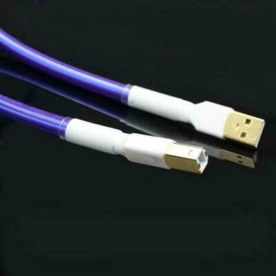 Hi-End OCC versilbert USB Audiokabel Daten Hifi DAC A-B USB vergoldet Stecker