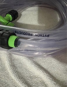 Python Products Aquarium Air Tubing with Green Connectors for All Water Types