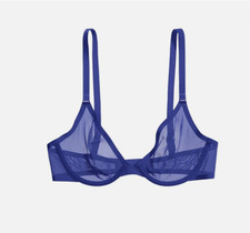 NWOT Cuup Bra The Plunge Mesh Ultramarine Sz 36D  Imperfections See Photos  