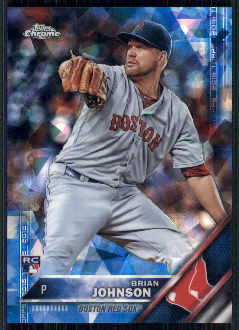 2016 Topps #191 Brian Johnson Chrome Sapphire 65th Anniversary Edition