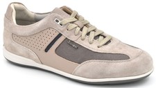 Geox Men's Ionio Sneaker Suede Textile Taupe