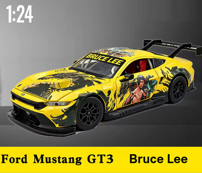 Ford Mustang GT3 Bruce Lee Edit. Modellauto 1:24 mit Funktion Licht Sound NEU  