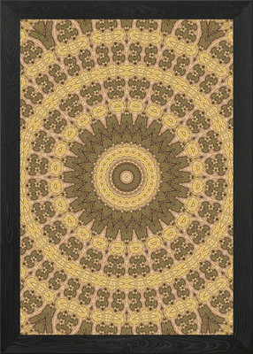 Weizenernte Kaleidoskop 4 gerahmte Wandbilder Poster Leinwanddruck Bild