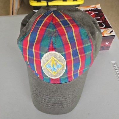 Cub Scout Webelos Hat Cap Boy Scouts of America BSA Twill Plaid Green S/M. A