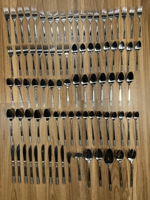 Customcraft FLEUR DE LIS  Stainless Steel Set Of 86 Pieces