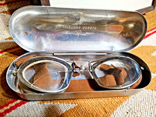 CLASSIC OLD American Optical Aviator Goggle GOGGLES In Original Case ADJUSTABLE