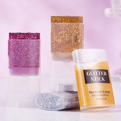 1 Stück Glitzer-Gel-Stift Glänzend Für Körper, Gesicht Und Haare Kosmetik