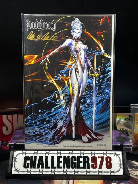 LADY DEATH Treacherous Infamy #1 Cvr B DOUBLE SIGNED Tyndall + Pulido COA