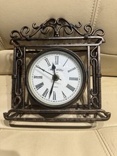 Wm. Widdop - Wrought Metal Clock - Black / Brown Distress Finish - Working