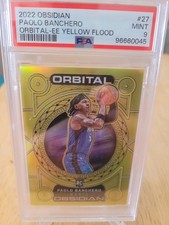 2022 Obsidian 27 Paolo Banchero Rookie Yellow Flood 6/10 psa 9