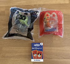 Lot of McDonald  s Toys   Star Wars Yoda, Marvel Heroes Groot, Disney World Cards