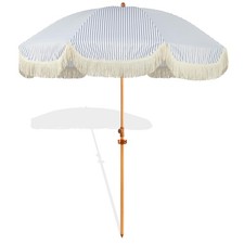 7.5ft Patio Umbrella with Fringe, Beach Umbrella, Fringe Umbrella Outdoor Pat...