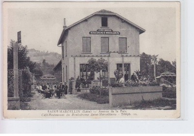 SAINT-MARCELIN: avenue de la paix, café restaurant du boulodrome, at Marius
