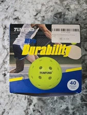 Tunfund 4 Pack Pickleballs 40 Percision Holes