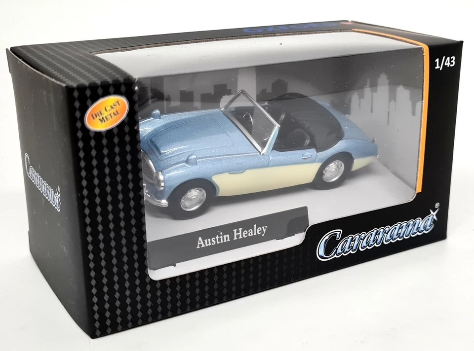Cararama 1/43 Austin Healey 3000 Blue Cream Diecast Scale Model Car - Image 2 of 4