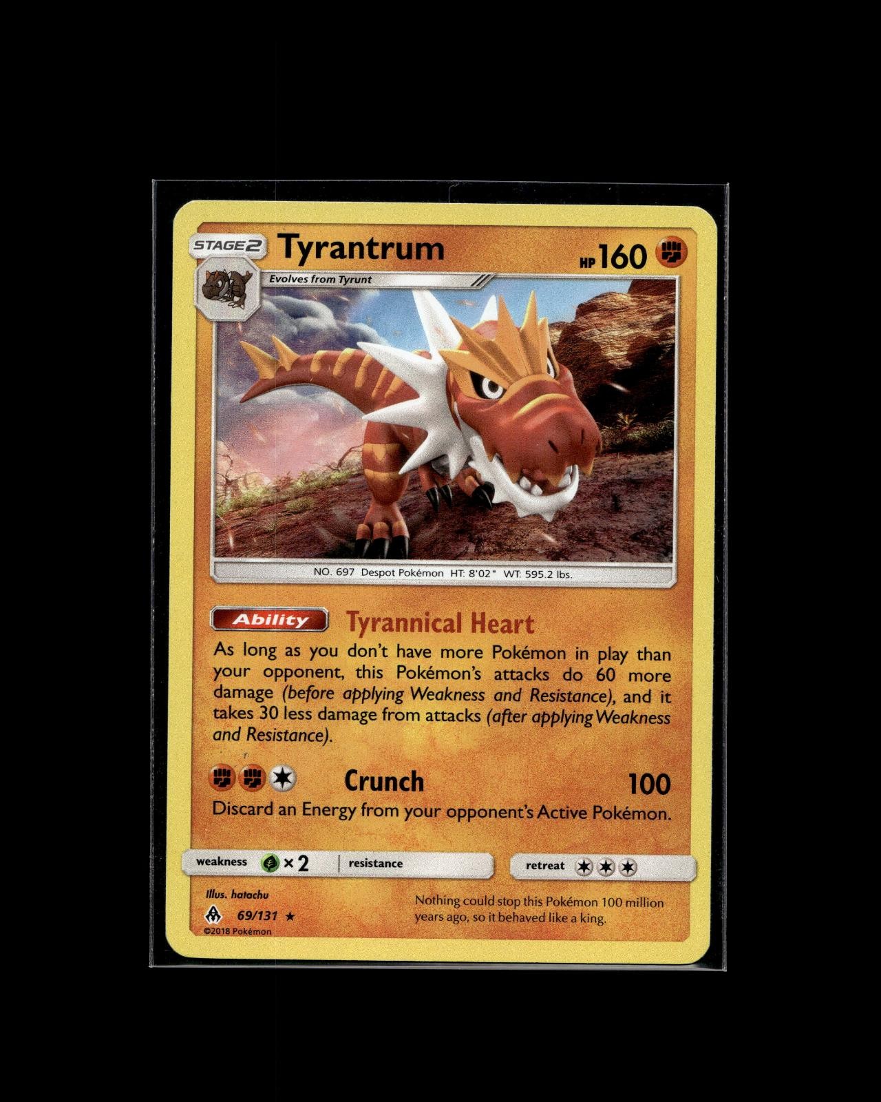 Tyrantrum 69/131 R Forbidden Light Pokemon 2018 EN NM