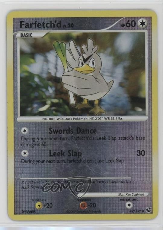 Farfetch'd Reverse Foil Pokémon Diamond & Pearl Secret Wonders #49 2007