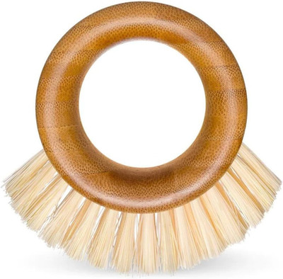 Cepillo de Bambu en Anillo para Limpiar Verduras Frutas Patatas Hongos Eco 