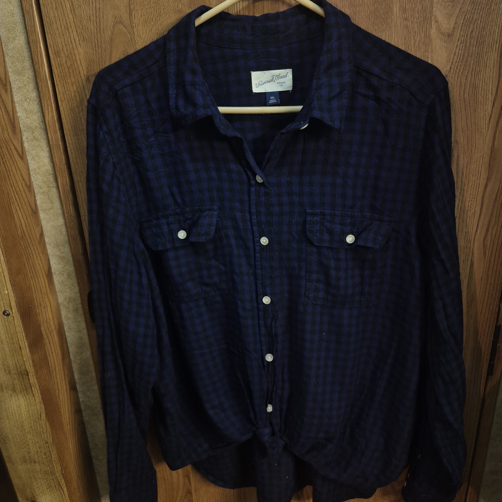 Universal Thread Green And Navy Checked  Size XXL - image 1