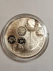 VINTAGE NATIONAL COIN WEEK 50TH ANNIV ONE OUNCE STERLING SILVER 92.5 %  ROUND