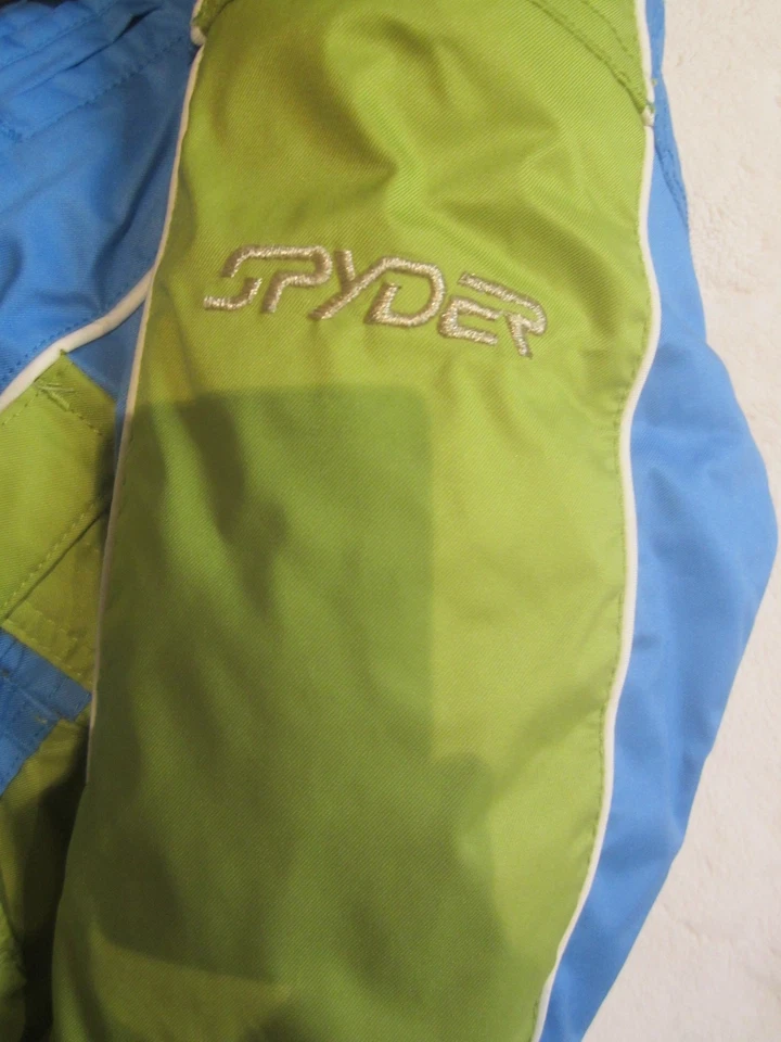 Traje de nieve Spyder para niños, azul/verde talla 2 crece pequeño a alto Foto 4 de 4